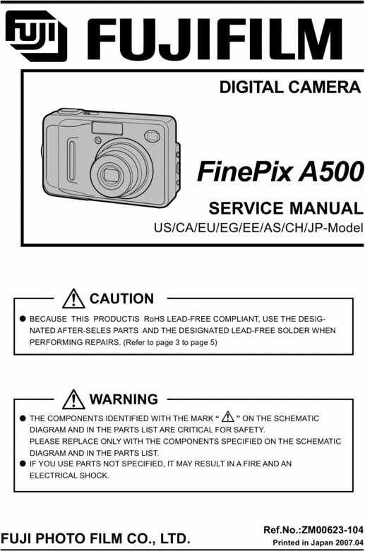 Product picture FUJI FINEPIX A500 SERVICE/REPAIR MANUAL