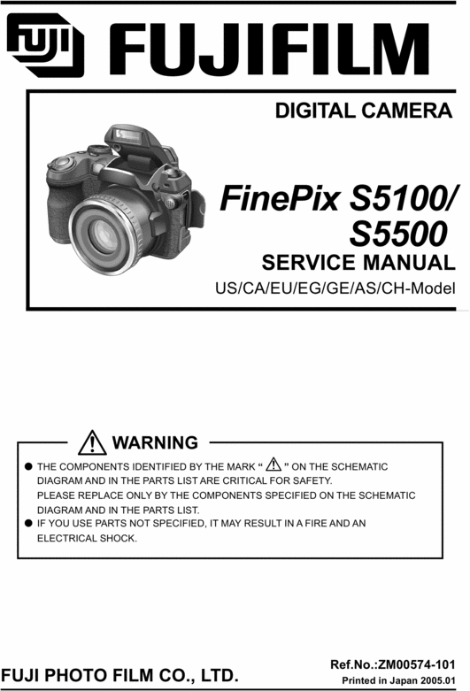 Product picture FUJI FINEPIX S5100 5500 SERVICE/REPAIR MANUAL