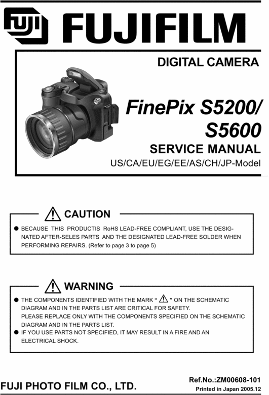 Product picture FUJI FINEPIX S5200 5600.SERVICE REPAIR MANUAL