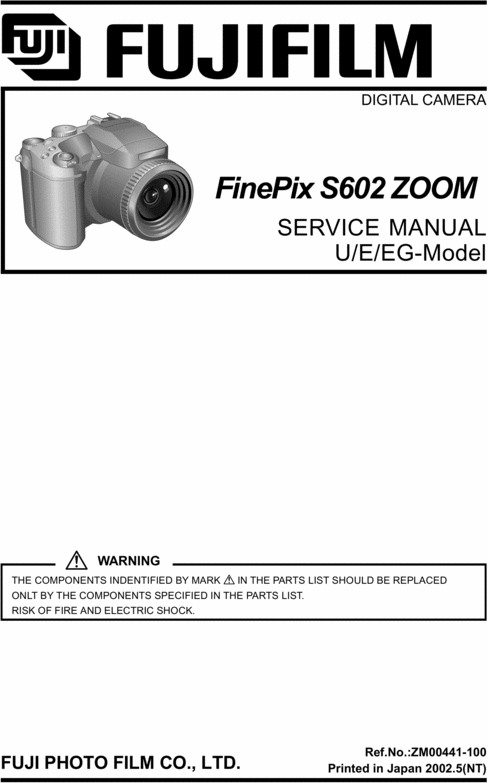 Product picture FUJI FINEPIX S602 SERVICE/REPAIR MANUAL