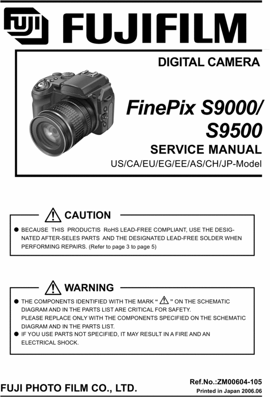 Product picture FUJI FINEPIX S9000.SERVICE REPAIR MANUAL